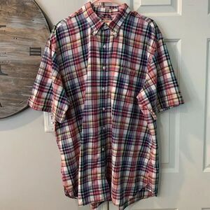 Brooks Brothers Multi Plaid Casual Summer Shirt XL
